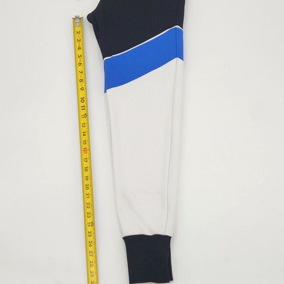 Ivy Park Tri Colorblock Tailored Joggers Sweatpants Women Small Black Blue White - Picture 11 of 13